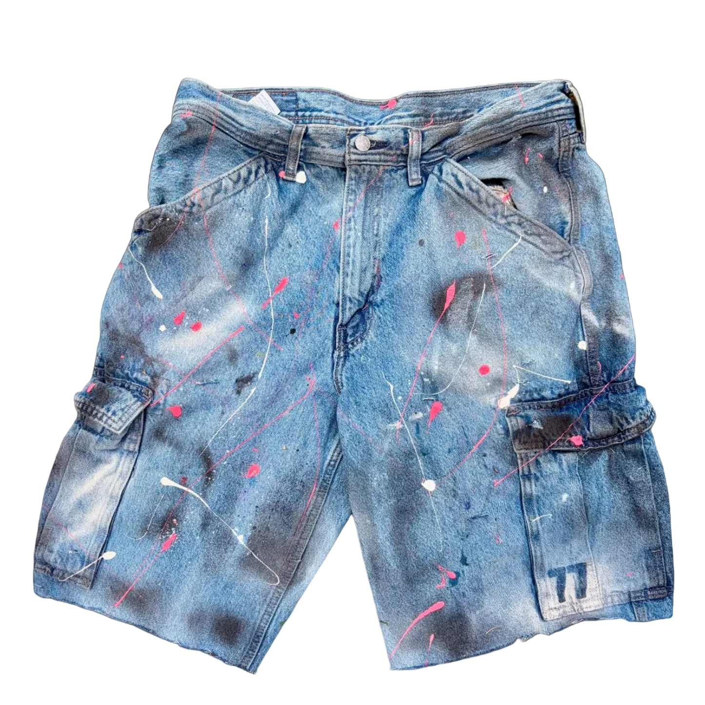 1/1 Distressed Splatter Jorts